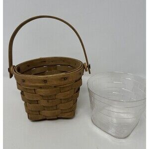 Vintage Longaberger 1985 "Signed" 5" Measuring Basket with Protector 3800BO NICE